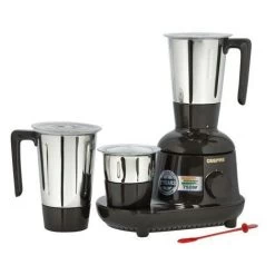 Geepas 750W 3-in-1 Mixer Grinder 3 Stainless Steel Jars 3 Speed Dry Wet Grinding