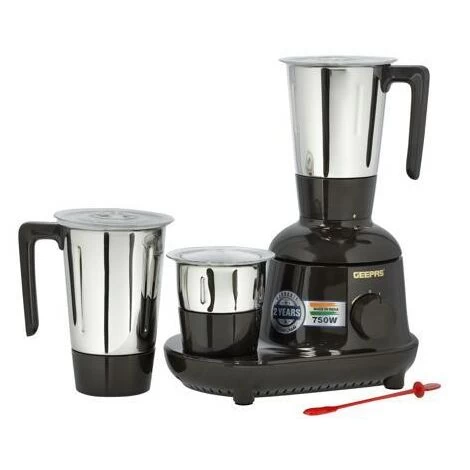Geepas 750W 3-in-1 Mixer Grinder 3 Stainless Steel Jars 3 Speed Dry Wet Grinding 3 Geepas 750W 3-in-1 Mixer Grinder 3 Stainless Steel Jars 3 Speed Dry Wet Grinding