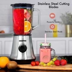 Food Blender Smoothie Maker Ice Milkshake Fruit Juicer Glass Jug 700W Geepas -Kitchen Appliances Discounts 83743703 3