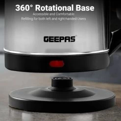 Electric Kettle Stainless Steel Cordless Jug 1.8L Overheat Protection Geepas -Kitchen Appliances Discounts 83743717 5