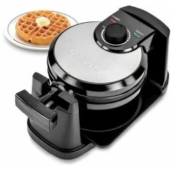 Geepas Rotating Belgian Waffle Maker Machine Waffle Iron Non-Stick Plates 1000W