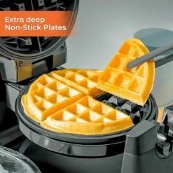 Geepas Rotating Belgian Waffle Maker Machine Waffle Iron Non-Stick Plates 1000W -Kitchen Appliances Discounts 83743731 4