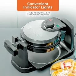 Geepas Rotating Belgian Waffle Maker Machine Waffle Iron Non-Stick Plates 1000W -Kitchen Appliances Discounts 83743731 5