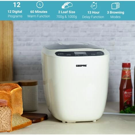 Digital Bread Maker Machine Automatic 12 Function Gluten Free Fast Bake 550W 1.5 4 Digital Bread Maker Machine Automatic 12 Function Gluten Free Fast Bake 550W 1.5 - Image 2