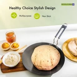 Pancake Pan Roti Tawa Chapati Paratha Crepe Omelettes Flatbreads 30cm Royalford -Kitchen Appliances Discounts 83743765 3