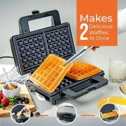 Deep Fill Waffle Maker Iron Non-Stick Cooking Plates Belgian Waffle 1000W Geepas -Kitchen Appliances Discounts 83743792 3