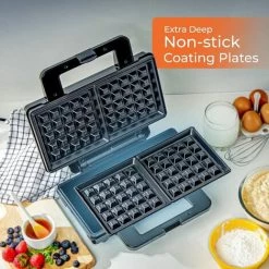 Deep Fill Waffle Maker Iron Non-Stick Cooking Plates Belgian Waffle 1000W Geepas -Kitchen Appliances Discounts 83743792 4