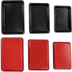 ASAB 3 Pc Non Stick Baking Roasting Cooking Tray Set Oven Dish Bake Pan Bakeware -Kitchen Appliances Discounts 83809495 4