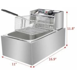 EH81 2500W 220-240V 6.3QT/6L Stainless Steel Single Cylinder Electric Fryer UK Plug -Kitchen Appliances Discounts 85881246 2