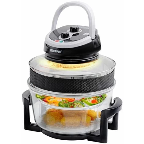17L Halogen Oven Convection Turbo Cooker Air Fryer With Extender Ring Geepas 3 17L Halogen Oven Convection Turbo Cooker Air Fryer With Extender Ring Geepas