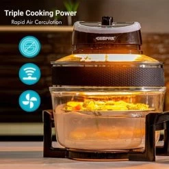 17L Halogen Oven Convection Turbo Cooker Air Fryer With Extender Ring Geepas 9 17L Halogen Oven Convection Turbo Cooker Air Fryer With Extender Ring Geepas -Kitchen Appliances Discounts 86049495 3
