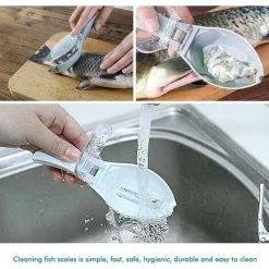 GTA Fish Scale Scraper, Fish Skin Peeler Made Of ABS Plastic With Clear Lid For Home Kitchen Restaurant -Kitchen Appliances Discounts 86194443 5