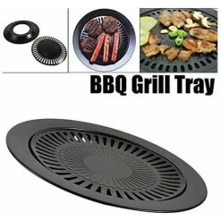 Barbecue Grill Pan - Korean Style Non-Stick Smokeless BBQ Grill Rack Basket Barbecue Pan Stovetop Grill Roasting Trays For Vegetable Kabobs Seafood -Kitchen Appliances Discounts 86197836 3