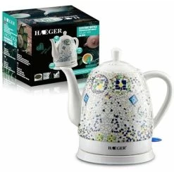 GTA Ceramic Electric Kettle, Boil Water Quickly And Easily, Removable Swivel Base And Boil Dry Protection, Hassle-Free Auto Shutoff, 1.5L, Pattern -Kitchen Appliances Discounts 86207772 5