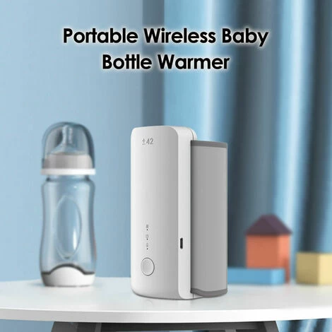 Portable Wireless Baby Bottle Warmer Travel Breastmilk Warmer Cooler Bag Built-in Battery With USB Charging Cable (White) 4 Portable Wireless Baby Bottle Warmer Travel Breastmilk Warmer Cooler Bag Built-in Battery With USB Charging Cable (White) - Image 2