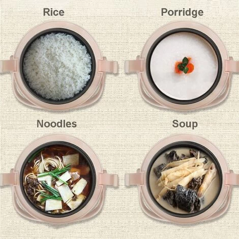 1.2L Mini Steam Rice Cooker With Removable Non-Stick Pot And Indicator Lights - Perfect Rice In Minutes For 1-2 People,Red 7 1.2L Mini Steam Rice Cooker With Removable Non-Stick Pot And Indicator Lights - Perfect Rice In Minutes For 1-2 People,Red - Image 5