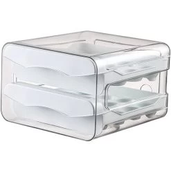 Fridge Egg Rack, 32 Grids/2 Layers Fridge Egg Rack, Fridge Egg Drawer, Fridge Fresh Egg Storage Box(1pc)