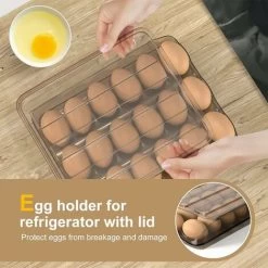 Egg Box Refrigerator Storage With Lid 18 Eggs With Tilt Angle Automatic Filling 9 Egg Box Refrigerator Storage With Lid 18 Eggs With Tilt Angle Automatic Filling -Kitchen Appliances Discounts 86608717 3
