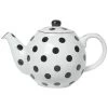 London Pottery Globe 2 Cup Teapot White With Black Spots