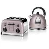 Cuisinart Style Vintage Rose Traditional Kettle & 4 Slice Toaster Breakfast Set