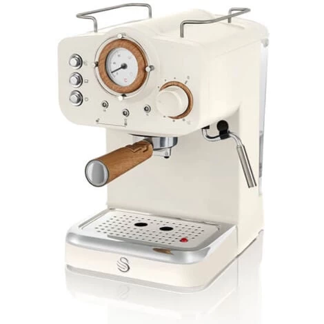 Swan Nordic Cotton White Pump Espresso Coffee Machine 3 Swan Nordic Cotton White Pump Espresso Coffee Machine