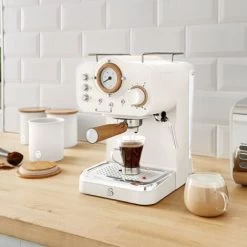 Swan Nordic Cotton White Pump Espresso Coffee Machine 10 Swan Nordic Cotton White Pump Espresso Coffee Machine -Kitchen Appliances Discounts 87185012 4