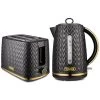 Tower Empire Kettle And 2 Slice Toaster Set Black