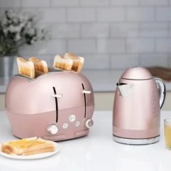 The Funky Appliance Company 1.7 Litre Kettle And 4 Slice Toaster Set Rose Gold Pink -Kitchen Appliances Discounts 87185757 4