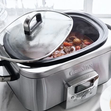 GreenPan Non-Stick Slow Cooker 6L Stainless Steel 6 GreenPan Non-Stick Slow Cooker 6L Stainless Steel - Image 4