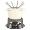 Master Class Cast Iron Enamelled Beige Fondue Set -Kitchen Appliances Discounts 87186439 1