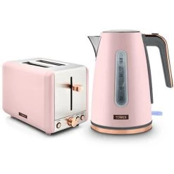Tower Cavaletto Jug Kettle And 2 Slice Toaster Set Pink