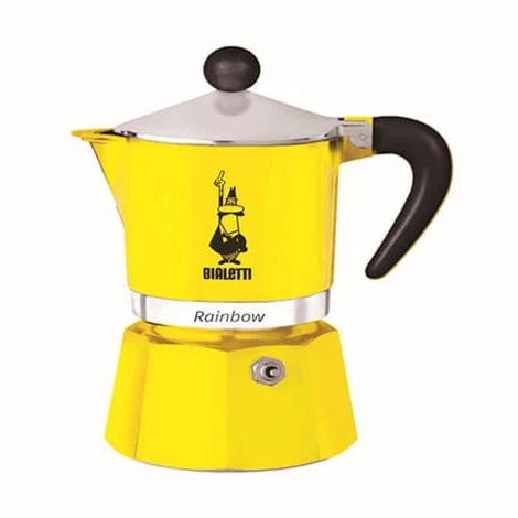 Bialetti Rainbow 3 Cup Coffee Maker Yellow 3 Bialetti Rainbow 3 Cup Coffee Maker Yellow
