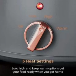 Tower Cavaletto 3.5 Litre Slow Cooker Grey -Kitchen Appliances Discounts 87188480 3