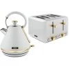 Tower Cavaletto Pyramid Kettle And 4 Slice Toaster Set Optic White
