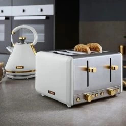 Tower Cavaletto Pyramid Kettle And 4 Slice Toaster Set Optic White 9 Tower Cavaletto Pyramid Kettle And 4 Slice Toaster Set Optic White -Kitchen Appliances Discounts 87568718 4