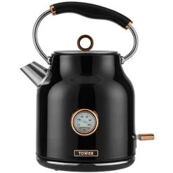 Tower Bottega 1.7 Litre Stainless Steel Kettle Rose Gold Black