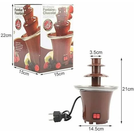 Fondue Maker,Chocolate Fountain Chocolate Fountain Party Chocolate Fountain Home Chocolate Fountain Chocolate Fondue Fountain 4 Fondue Maker,Chocolate Fountain Chocolate Fountain Party Chocolate Fountain Home Chocolate Fountain Chocolate Fondue Fountain - Image 2