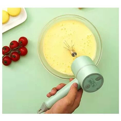 Household Electric Hand-held Cordless Egg Beater Mixer Multi-functional Creamer Cooking Green Whisk 5 Household Electric Hand-held Cordless Egg Beater Mixer Multi-functional Creamer Cooking Green Whisk - Image 3