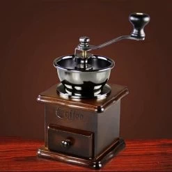 Manual Coffee Bean Grinder Hand Spice Herb Vintage Style Retro Wooden Burr Coffee Bean Grinder Knot Machine Cereal Grinder - Gift For Lover -Kitchen Appliances Discounts 87616592 3