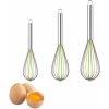 Set Of 3 Silicone Whisk,Kitchen Whisk,Pastry Whisk,Egg Mixer,Whisk And Mixer,Milk Beater,Manual Silicone Egg Beater (A)