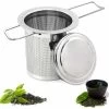 Tea Filter, Stainless Steel Tea Strainer, Tea Strainer, Tea Infuser Tea Strainer With Lid, Fine Hole Tea Filter, Foldable Handle Design Suitable For Cups/Teapot -Kitchen Appliances Discounts 87636813 1