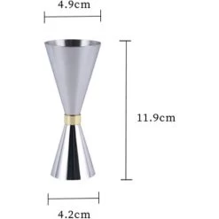 Cocktail Measurer, Stainless Steel Double Sided Cocktail Measurer, Silver Measuring Cup For Professional Bartender 30ml X 45mlMeasuring Cups -Kitchen Appliances Discounts 88617812 4