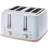 Toaster White And Rose Gold Diamond -Kitchen Appliances Discounts 89367640 1