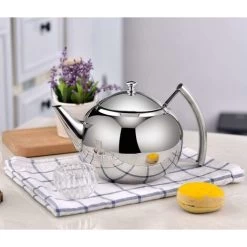Teapot With Infuser Loose Leaf Tea 2 Liter Stainless Steel Teapot -Kitchen Appliances Discounts 89793853 2
