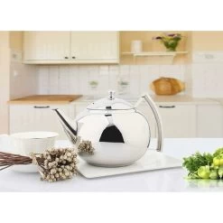 Teapot With Infuser Loose Leaf Tea 2 Liter Stainless Steel Teapot -Kitchen Appliances Discounts 89793853 4