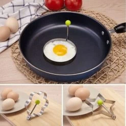 Egg Ring, Stainless Steel Omelette Mold, Non-Stick Round Fried Egg Ring Set For Shaping Eggs, Egg Cooker Rings For Baking, Kitchen Tool -Kitchen Appliances Discounts 89794492 3