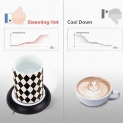 MODOU - USB Cup Warmer, Plate Drink Warmer, Heated Coasters For Coffee Warmer Utensils For Bar Office Home (Black) 11 MODOU - USB Cup Warmer, Plate Drink Warmer, Heated Coasters For Coffee Warmer Utensils For Bar Office Home (Black) -Kitchen Appliances Discounts 89804458 5
