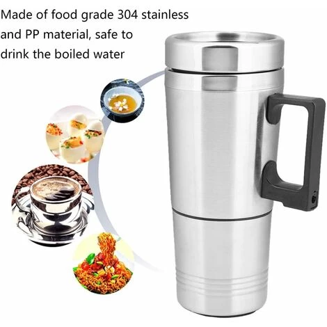 Car Kettle, Stainless Steel Car Truck Travel Kettle Cup Quick Boil For Tea Coffee (12V) MODOU 4 Car Kettle, Stainless Steel Car Truck Travel Kettle Cup Quick Boil For Tea Coffee (12V) MODOU - Image 2