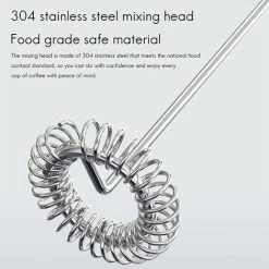 MODOU Electric Milk Frother, Electric Milk Frother Mini Egg Beater, Drink Mixer With Stainless Steel Whisk And Stand For Cappuccino, Latte, Lat, Hot Chocolate, Egg Whisk -Kitchen Appliances Discounts 89806361 5