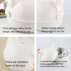 Egg Boiler, Big Box Egg Cooker 13.315.715.7cm, Microwave Boiler Fast Cooking Appliances, 4 Eggs - MODOU -Kitchen Appliances Discounts 89807165 5